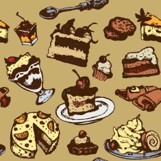 seamless texture with desserts N2