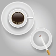 cup of coffee and cigarette