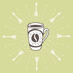 Hand drawn background with coffee mug N3