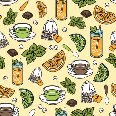 Tea seamless pattern N4