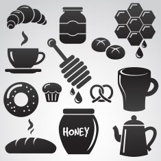 Breakfast with muffins cakes and tea N2