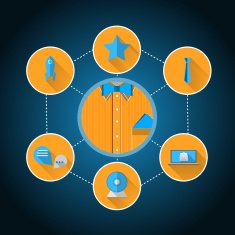 Flat vector illustration for freelance or business