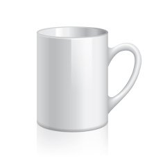 White cup vector illustration
