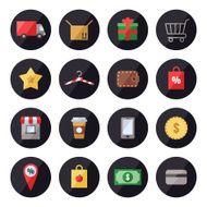 Shopping vector set Icons