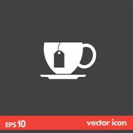cup with tea vector icon