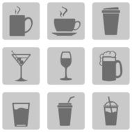 Vector Set of Drinks Icons N13