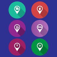 Vector navigation pointers of map