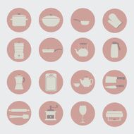 Kitchen tools and utencils icons