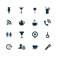 cafe icons set N7