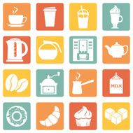Vector Set of Coffee Icons Icons for Shop N13