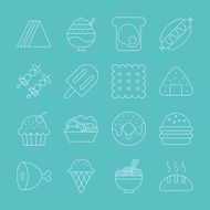 food line icon set N6