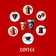 Coffee drink flat concept N2