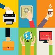 Business hands icons N6