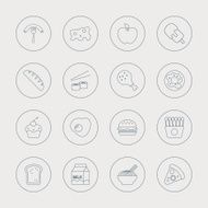 food line icon set N7