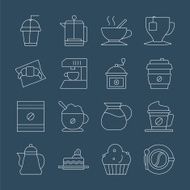 Coffee line icon set N14