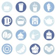 Vector Set of Coffee Icons Icons for Shop N15