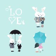 Bunnies Vector Set