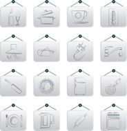 kitchen objects and accessories icons N2
