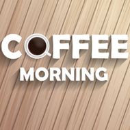 coffee morning on wood