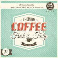 Vintage coffee poster with grunge effects N7
