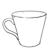 Vector sketch of cup N3