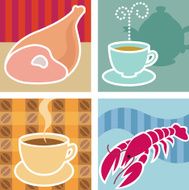 Illustrations theme - eat and drink