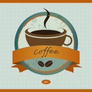 Coffe menu card Vintage vector N3