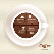 Infographic Template with Coffee Cup Jigsaw banner