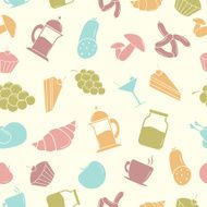 Seamless pattern with Food N2