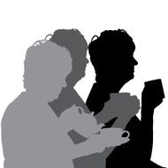 Vector Silhouette Of People N90