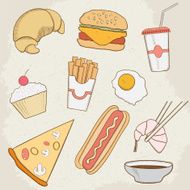 Food and Drink Vector Hand Drawn Icons N2