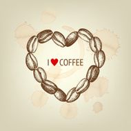 Retro Vintage Coffee card on grunge background