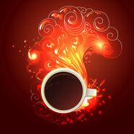 Energy splashes coffee