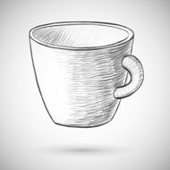 Cup sketch vector illustration N2