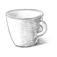 Cup sketch vector illustration N3