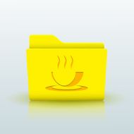 Vector yellow folder on blue background Eps10 N5