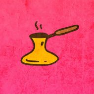 Coffee Turk on Grunge Background