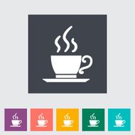 Cafe flat single icon N6