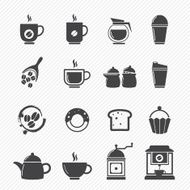 Coffee and tea icons N8