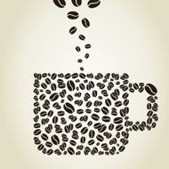 Cup coffee grains