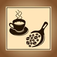 Vintage coffee shop elements