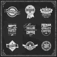 Vintage coffee labels collections - chalk lettering N3
