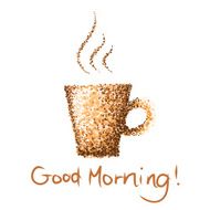 coffee cup good morning dot paint