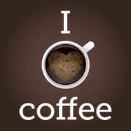 I love coffee poster