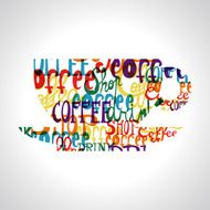 Multicolored coffee cup