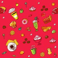 Colour food pattern