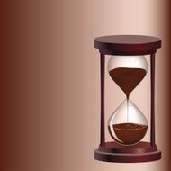 Hourglass with something looking like coffee