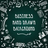 Doodle hand drawn business vector background