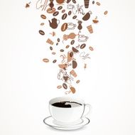 vector coffee background N22