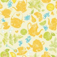 Seamless tea time pattern